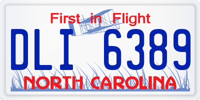 NC license plate DLI6389