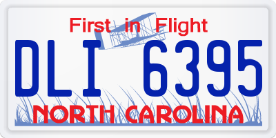 NC license plate DLI6395