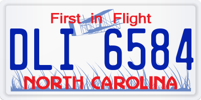 NC license plate DLI6584