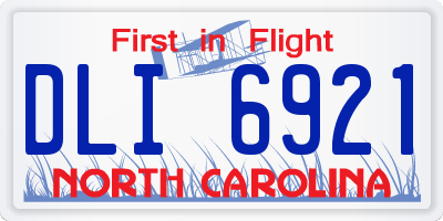 NC license plate DLI6921