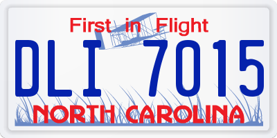 NC license plate DLI7015