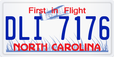 NC license plate DLI7176