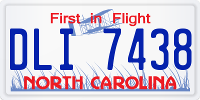 NC license plate DLI7438