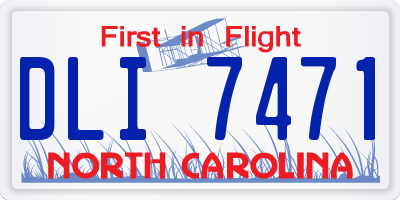 NC license plate DLI7471