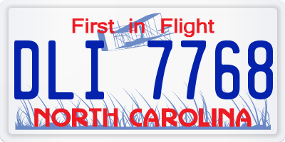 NC license plate DLI7768