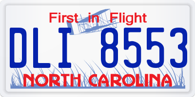 NC license plate DLI8553