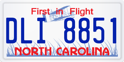 NC license plate DLI8851