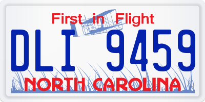 NC license plate DLI9459