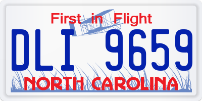 NC license plate DLI9659