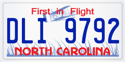 NC license plate DLI9792