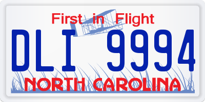NC license plate DLI9994