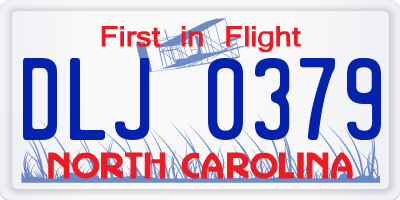 NC license plate DLJ0379