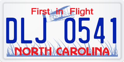 NC license plate DLJ0541