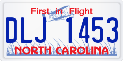 NC license plate DLJ1453