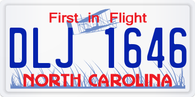 NC license plate DLJ1646