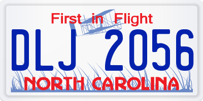NC license plate DLJ2056