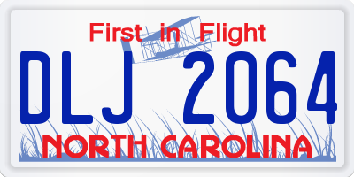 NC license plate DLJ2064