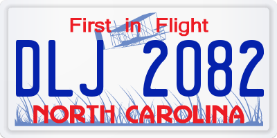 NC license plate DLJ2082