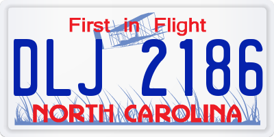 NC license plate DLJ2186