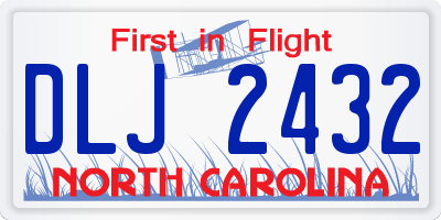 NC license plate DLJ2432