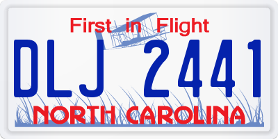 NC license plate DLJ2441