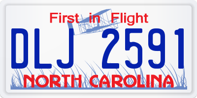 NC license plate DLJ2591