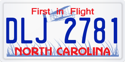 NC license plate DLJ2781