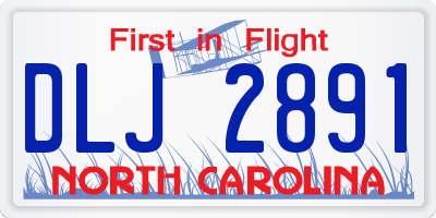 NC license plate DLJ2891