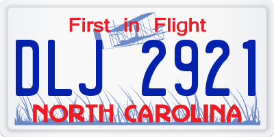 NC license plate DLJ2921