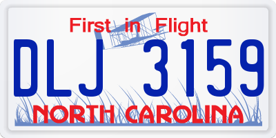 NC license plate DLJ3159