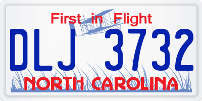 NC license plate DLJ3732