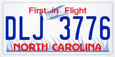 NC license plate DLJ3776