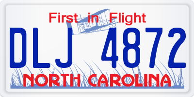 NC license plate DLJ4872