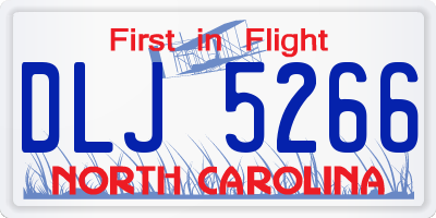 NC license plate DLJ5266