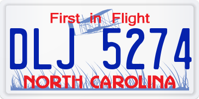 NC license plate DLJ5274