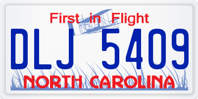 NC license plate DLJ5409