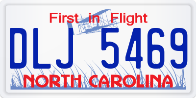 NC license plate DLJ5469