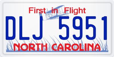 NC license plate DLJ5951