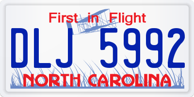 NC license plate DLJ5992