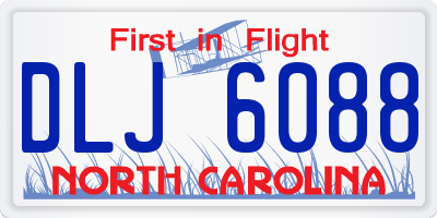 NC license plate DLJ6088