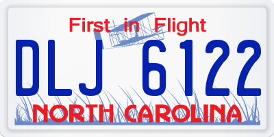 NC license plate DLJ6122