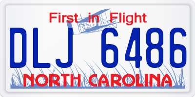 NC license plate DLJ6486