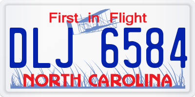 NC license plate DLJ6584