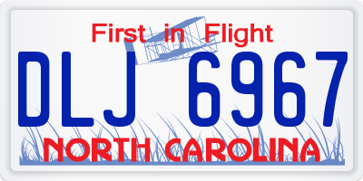 NC license plate DLJ6967
