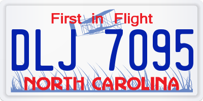 NC license plate DLJ7095