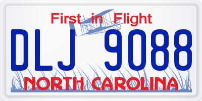NC license plate DLJ9088