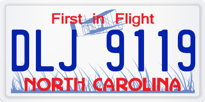 NC license plate DLJ9119