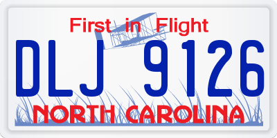 NC license plate DLJ9126
