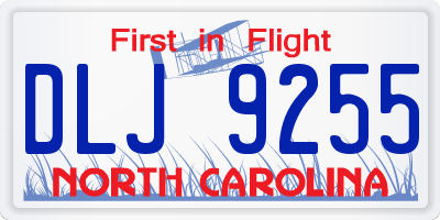 NC license plate DLJ9255