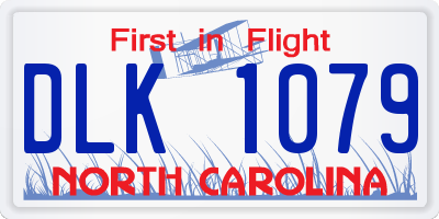 NC license plate DLK1079